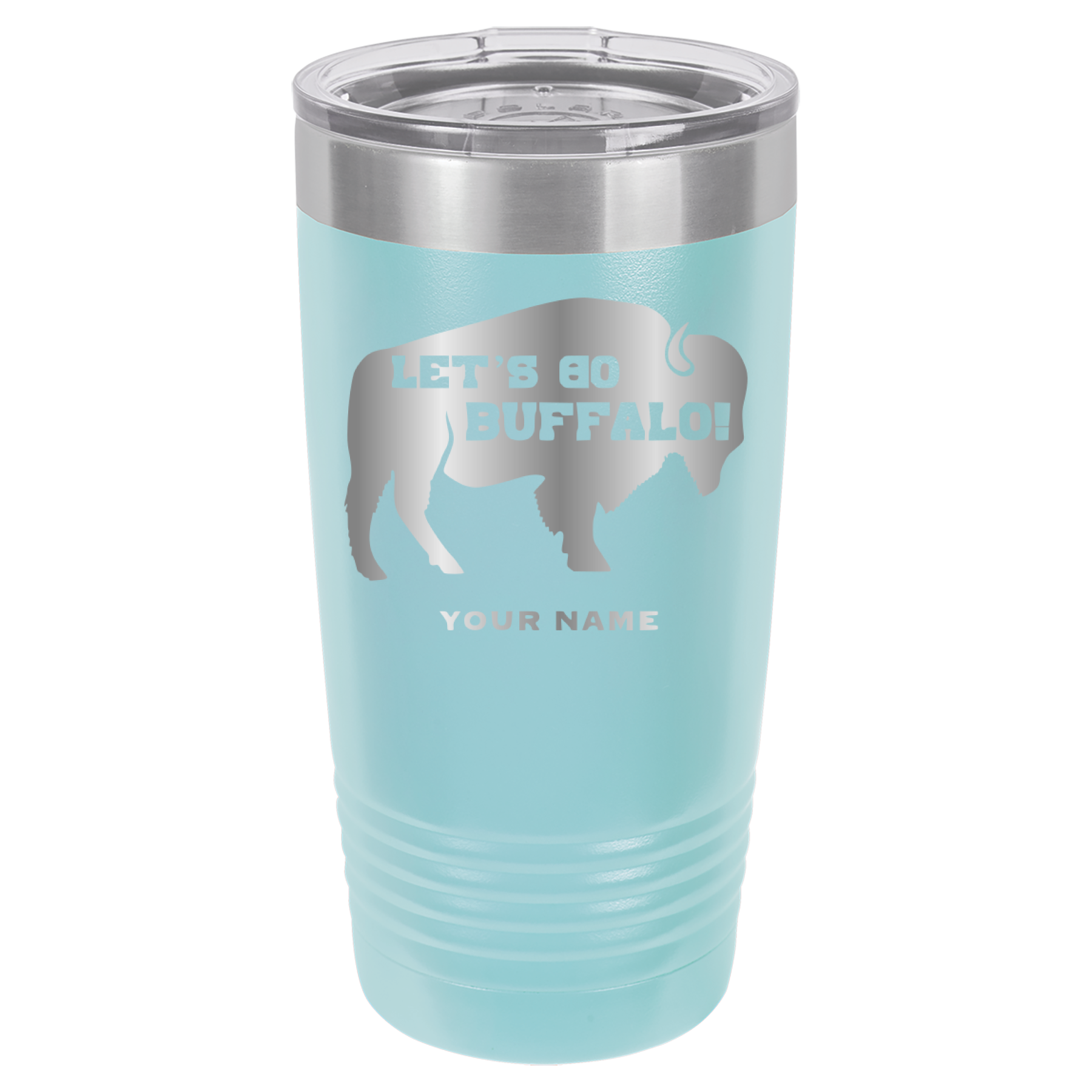 Let's Go Buffalo - 20oz Polar Camel Tumbler - Personalization Available - Buffalo Bills - Light Blue image