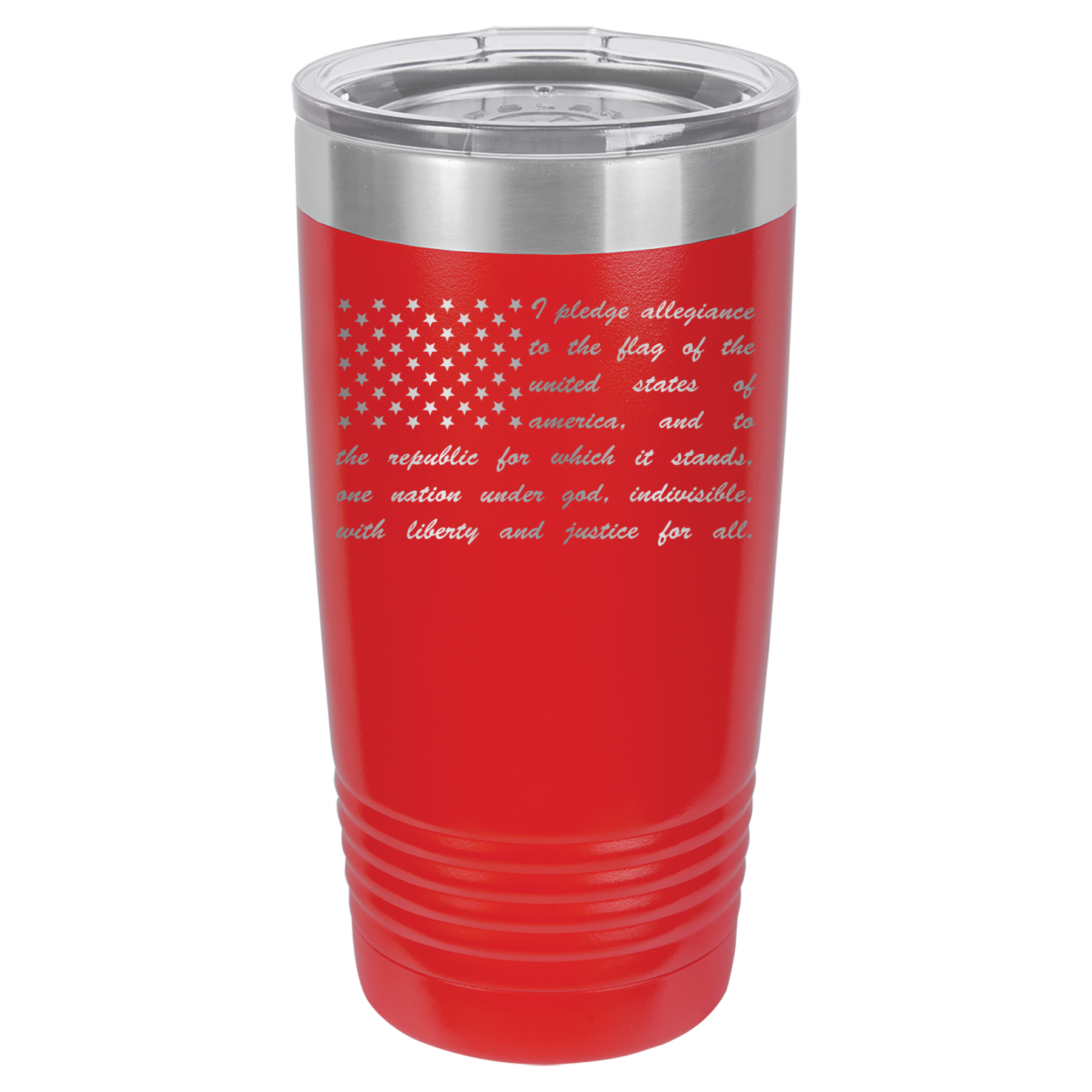 Pledge of Allegiance Flag - 20oz Polar Camel Tumbler - America - Red image