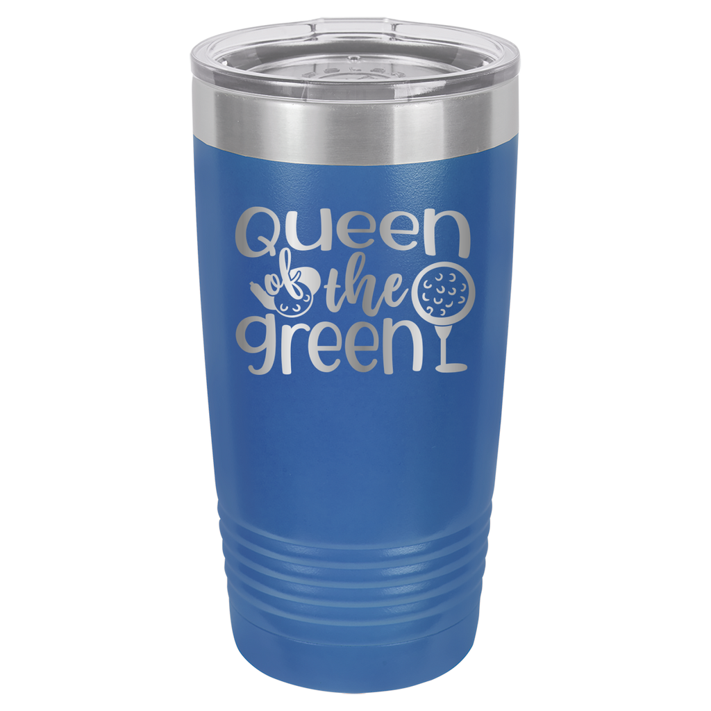 Queen of the Green - Golf - 20oz Polar Camel Tumbler - Royal Blue image