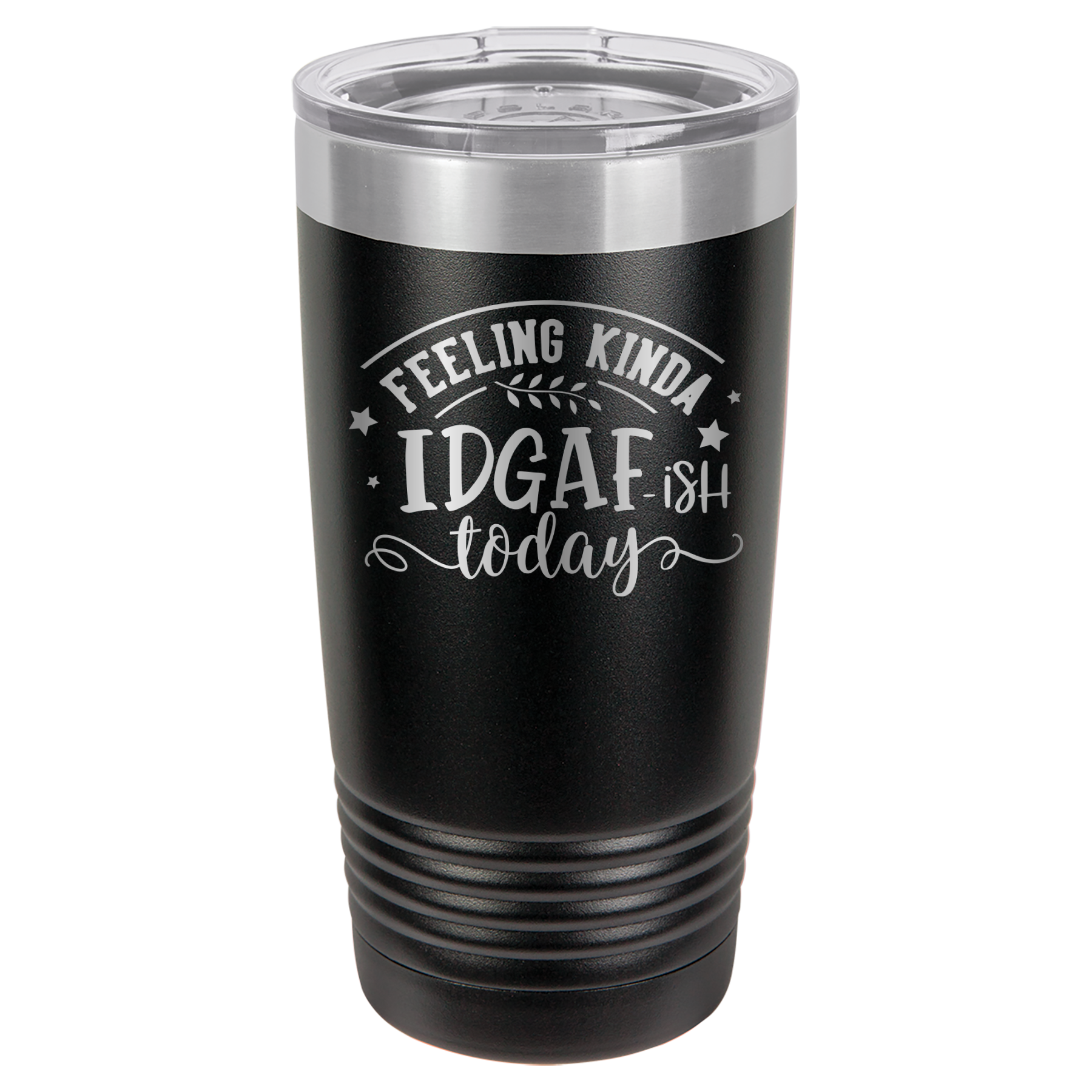 Kinda Feeling IDGAFish Today - 20oz Polar Camel Tumbler - Black image