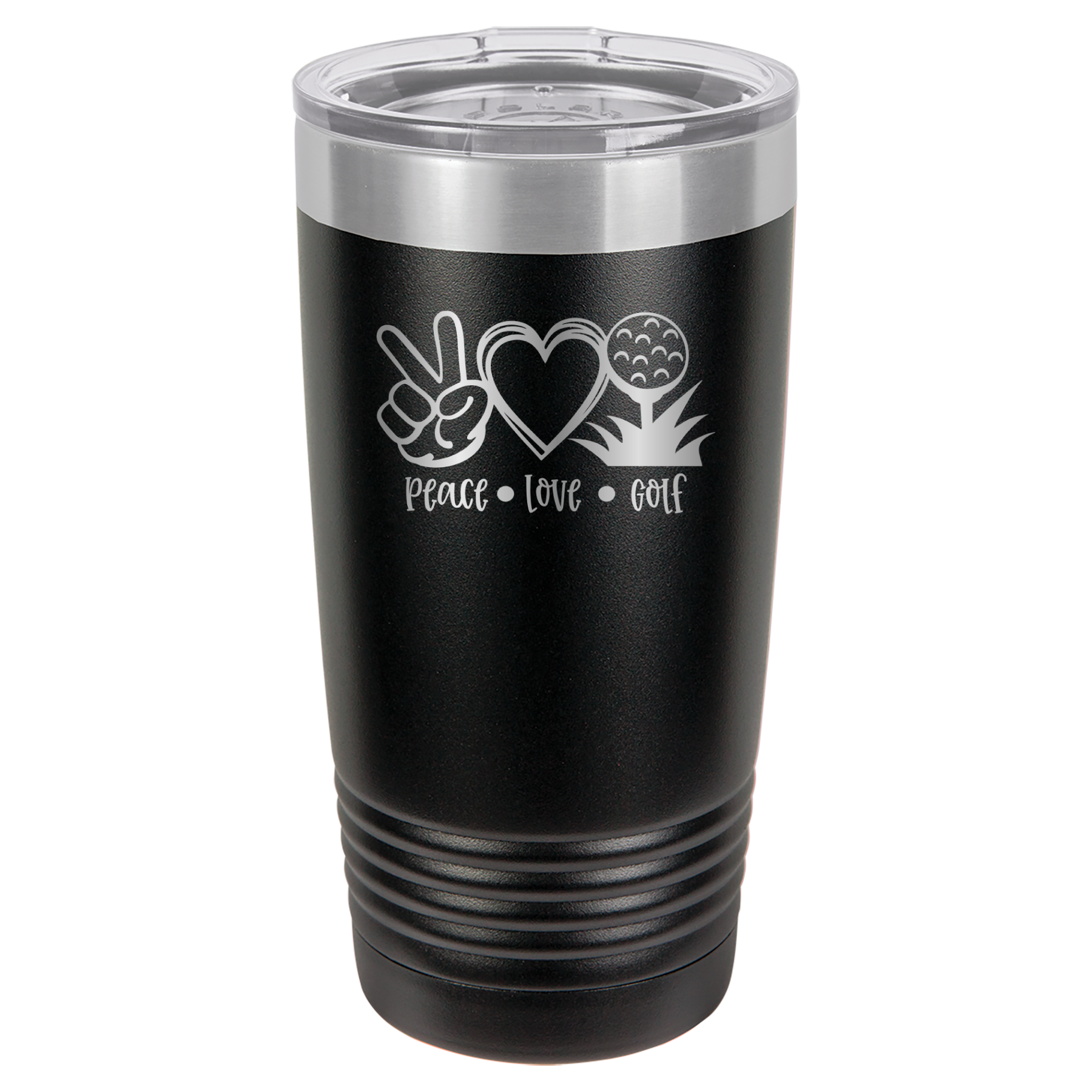 Peace, Love, Golf - 20oz Polar Camel Tumbler image 1