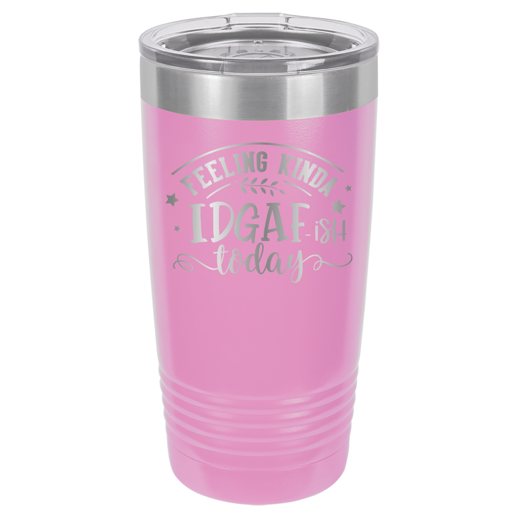 Kinda Feeling IDGAFish Today - 20oz Polar Camel Tumbler - Light Purple image