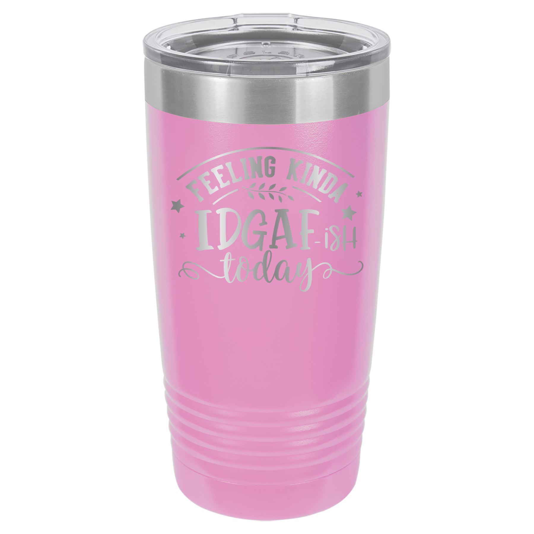 Kinda Feeling IDGAFish Today - 20oz Polar Camel Tumbler - Light Purple image