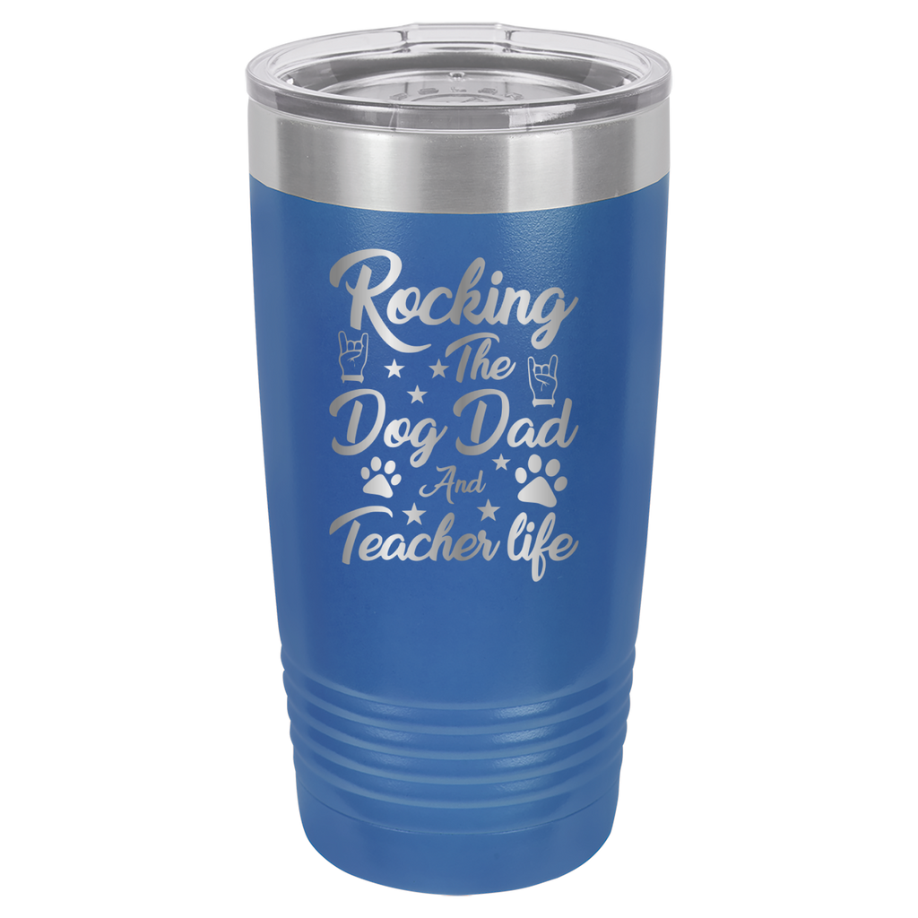 Rocking The Dog Dad And Teacher Life - 20oz Polar Camel Tumbler image 16