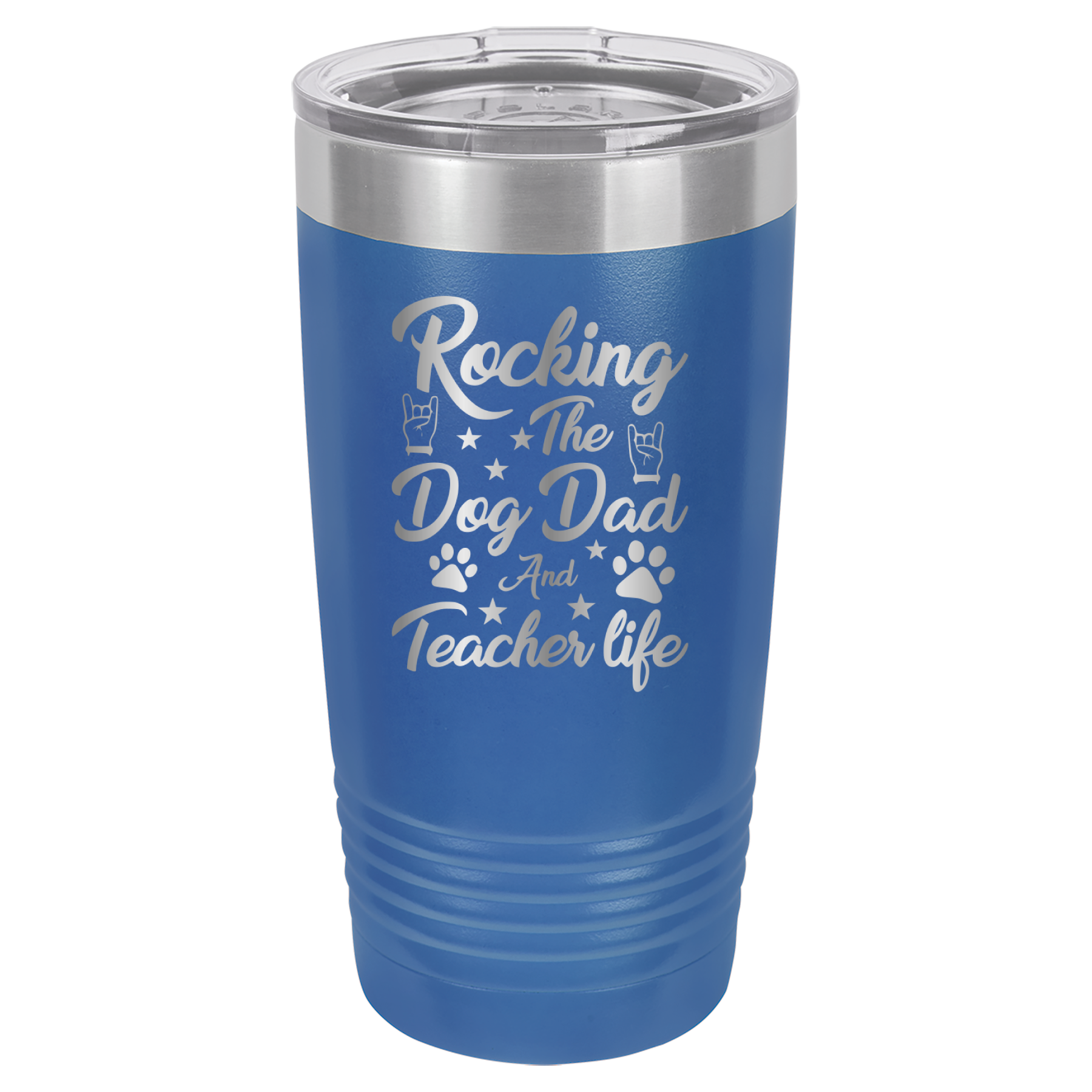 Rocking The Dog Dad And Teacher Life - 20oz Polar Camel Tumbler image 16