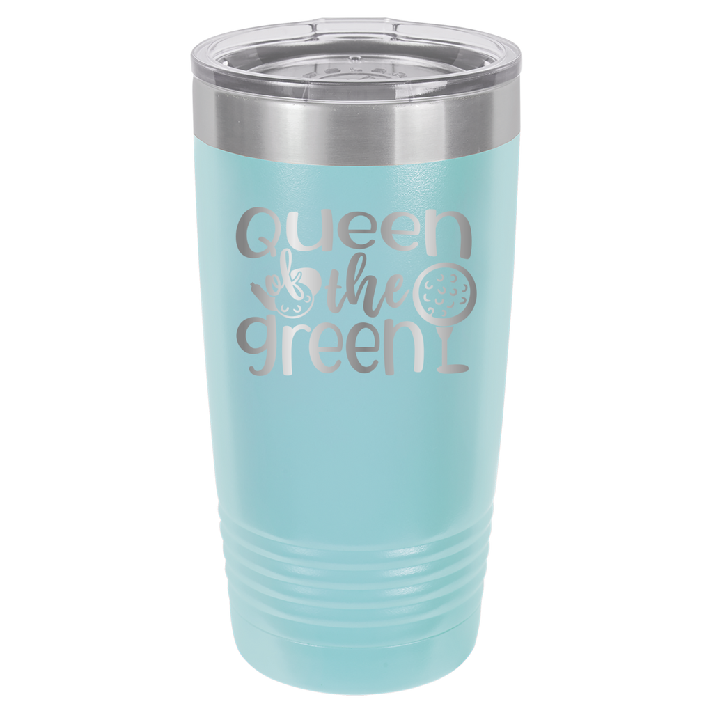 Queen of the Green - Golf - 20oz Polar Camel Tumbler - Light Blue image
