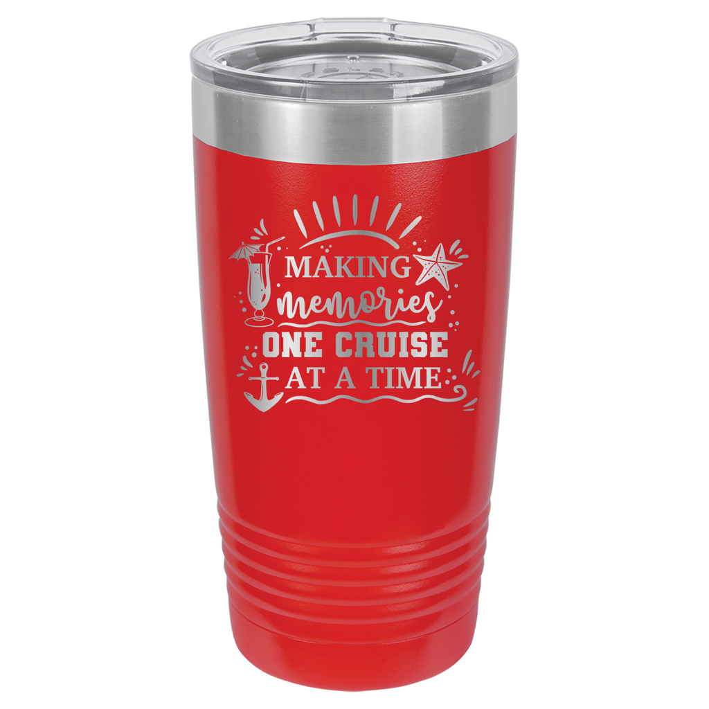 Making Memories One Cruise At A Time - 20oz Polar Camel Tumbler - Red image