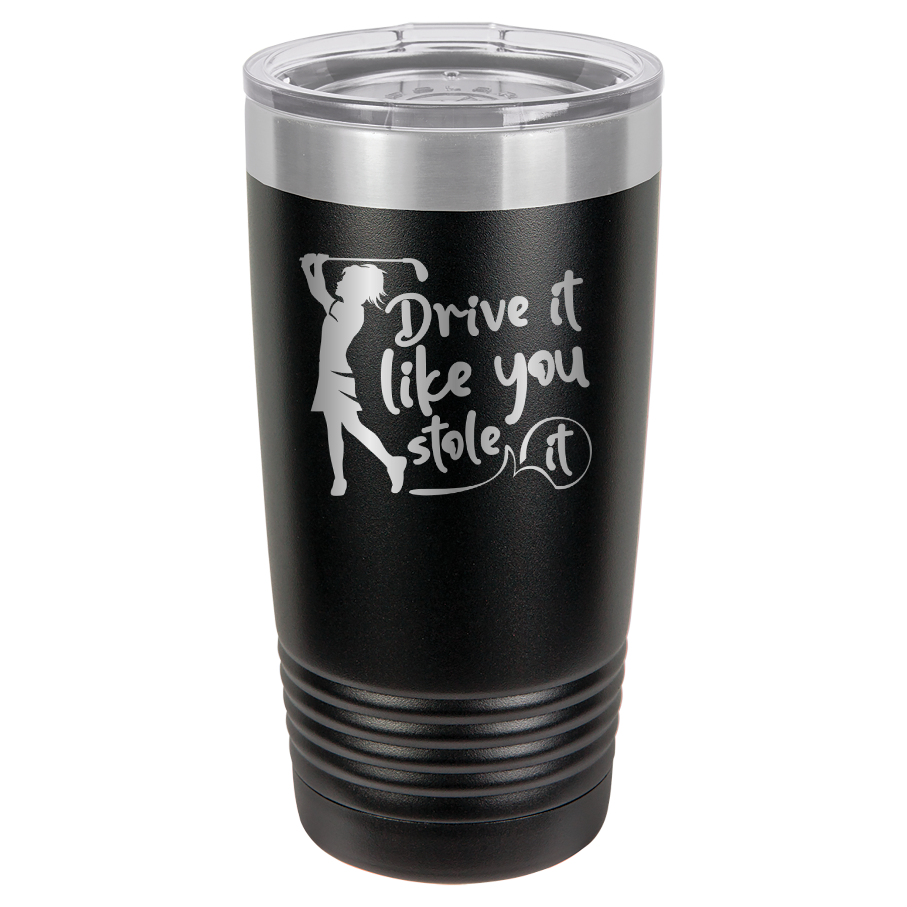 Drive It Like You Stole It (Female) - Golf - 20oz Polar Camel Tumbler - Black image