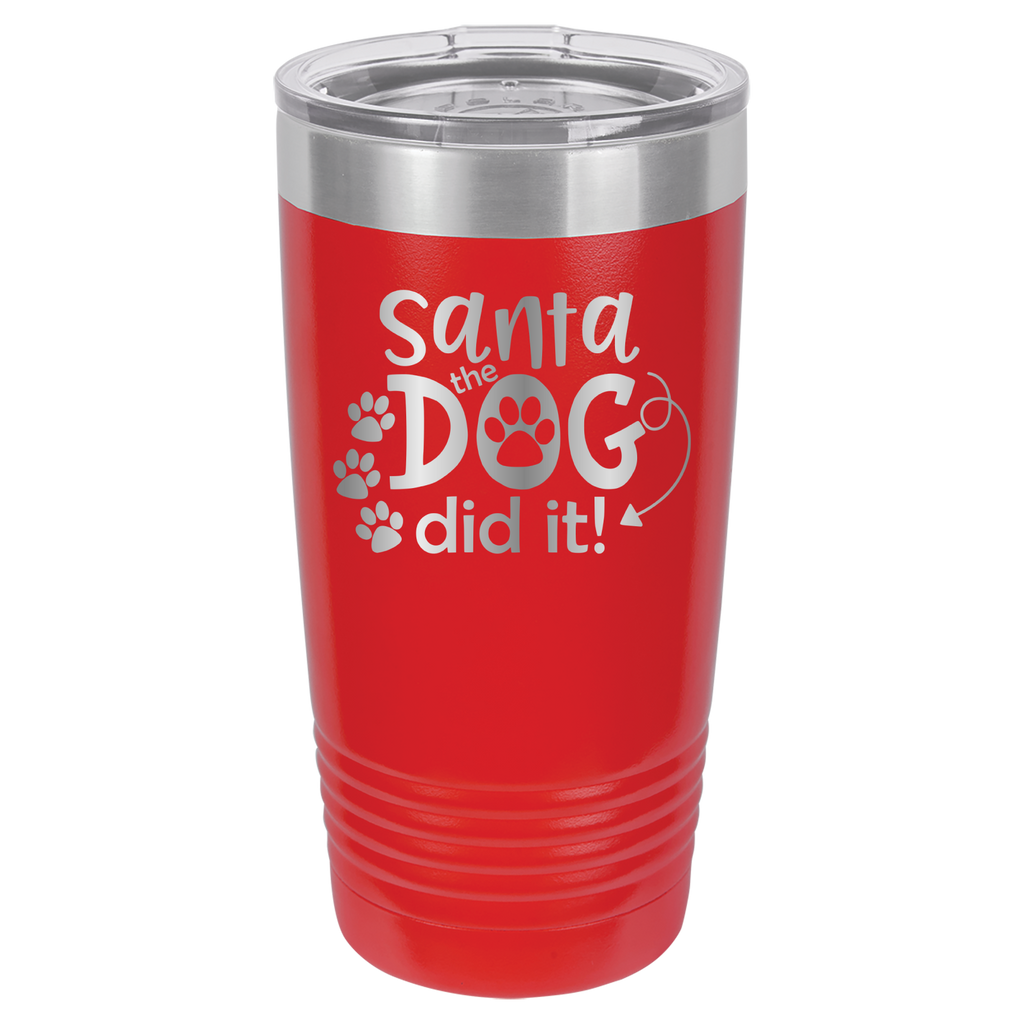 Santa, The Dog Did It - 20oz Polar Camel Tumbler - Red image