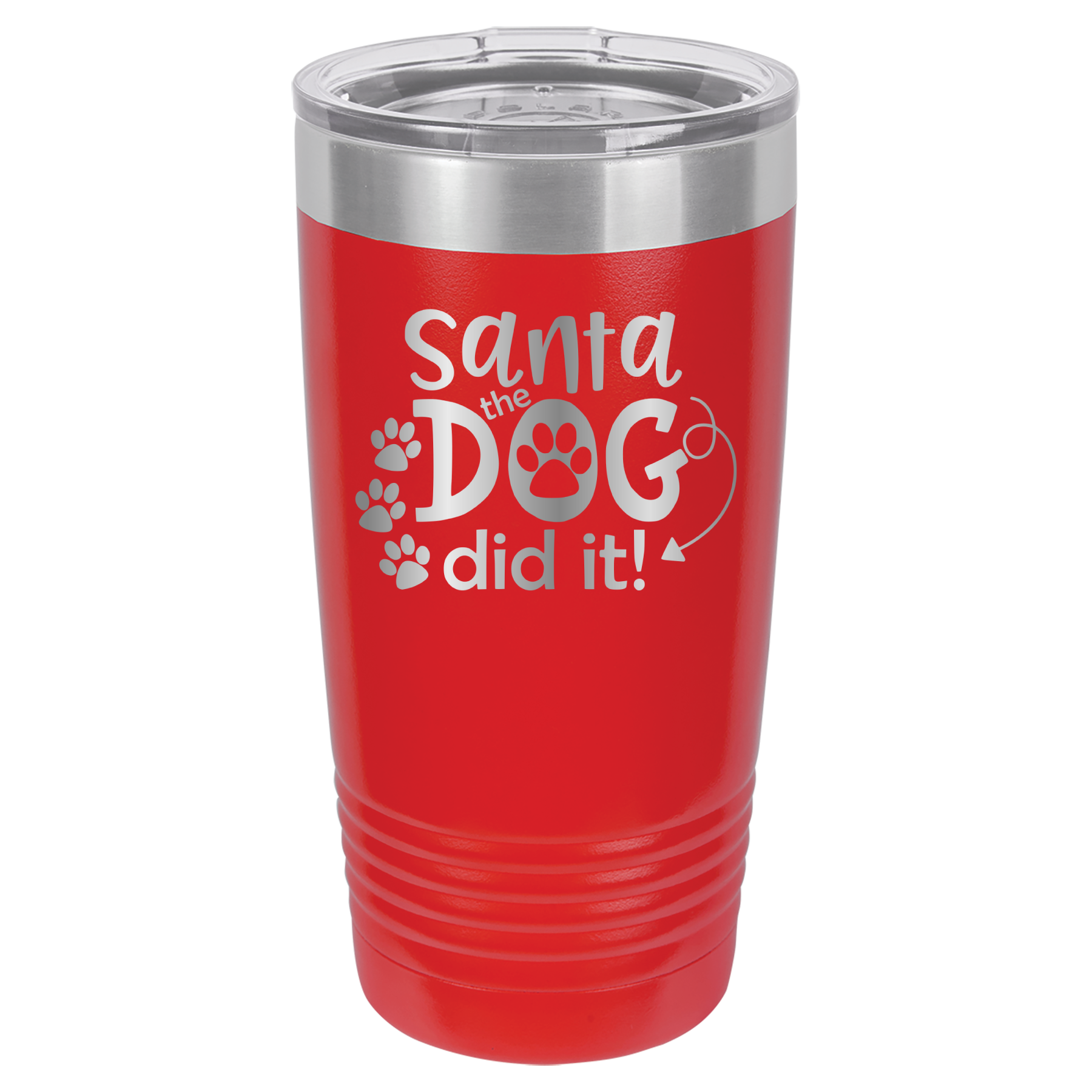 Santa, The Dog Did It - 20oz Polar Camel Tumbler - Red image