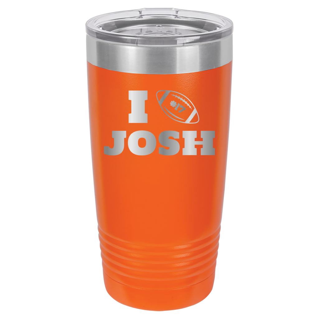 I Heart Josh - Josh Allen - 20oz Polar Camel Tumbler Buffalo Bills - Orange image