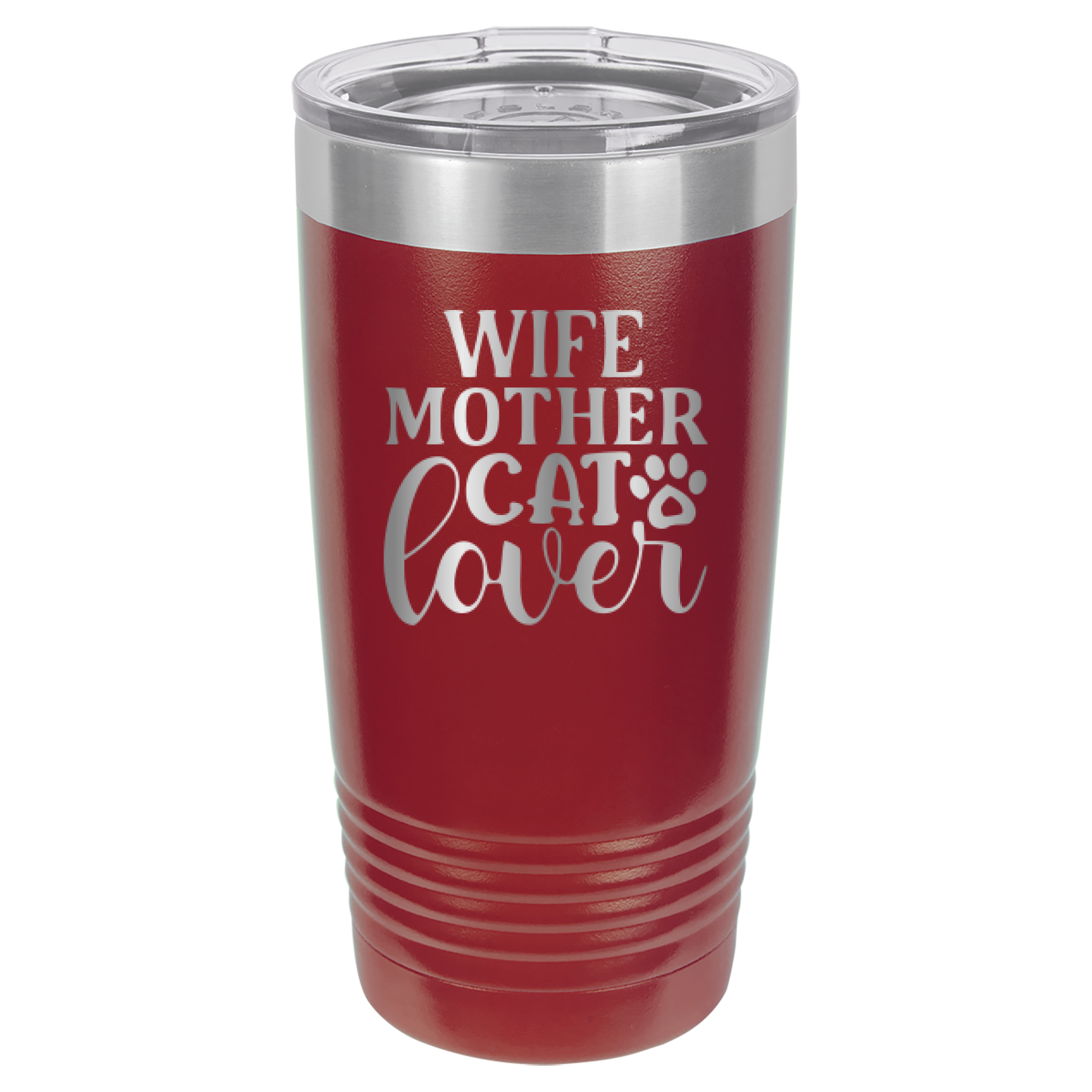 Wife, Mother, Cat Lover - 20oz Polar Camel Tumbler image 10