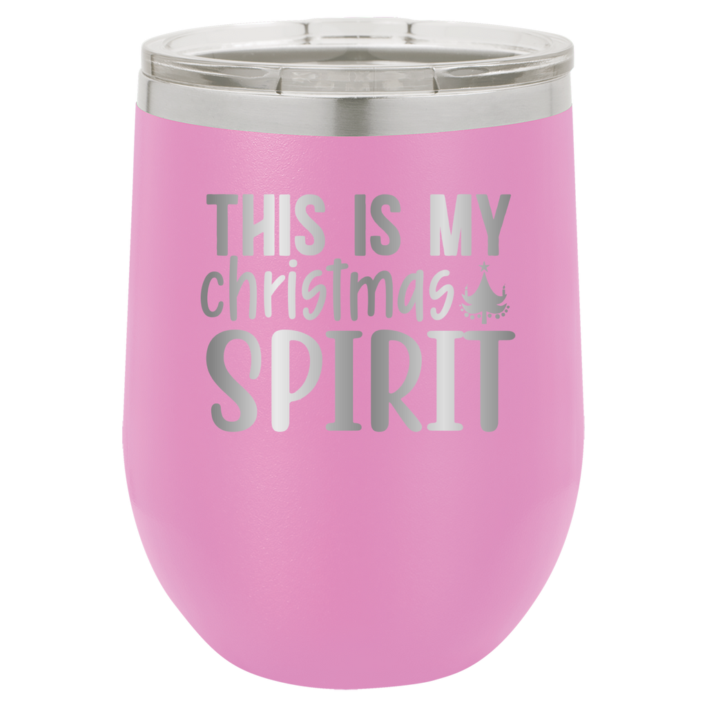 This Is My Christmas Spirit - 12oz Polar Camel Wine Tumbler image 9