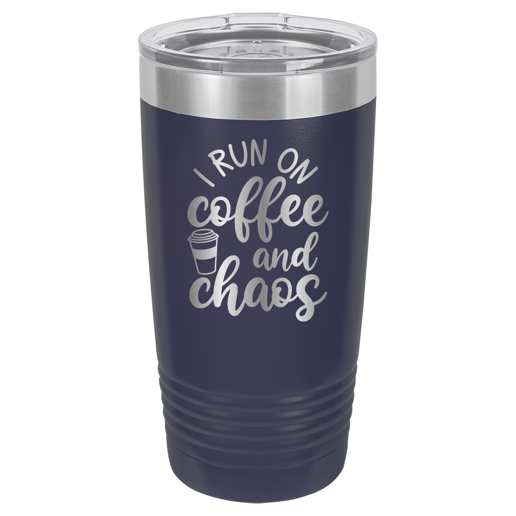 I Run on Coffee and Chaos - 20oz Polar Camel Tumbler image 9