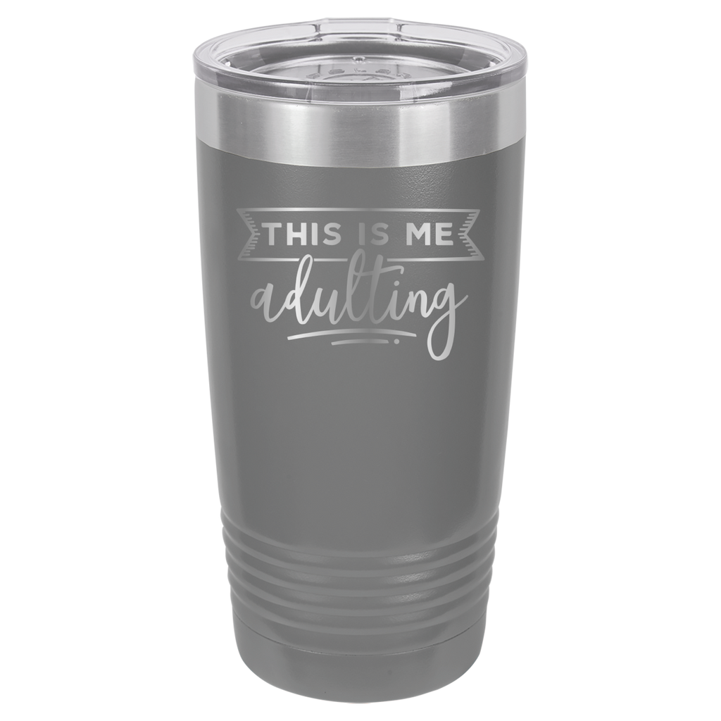 This Is Me Adulting - 20oz Polar Camel Tumbler - Gray image