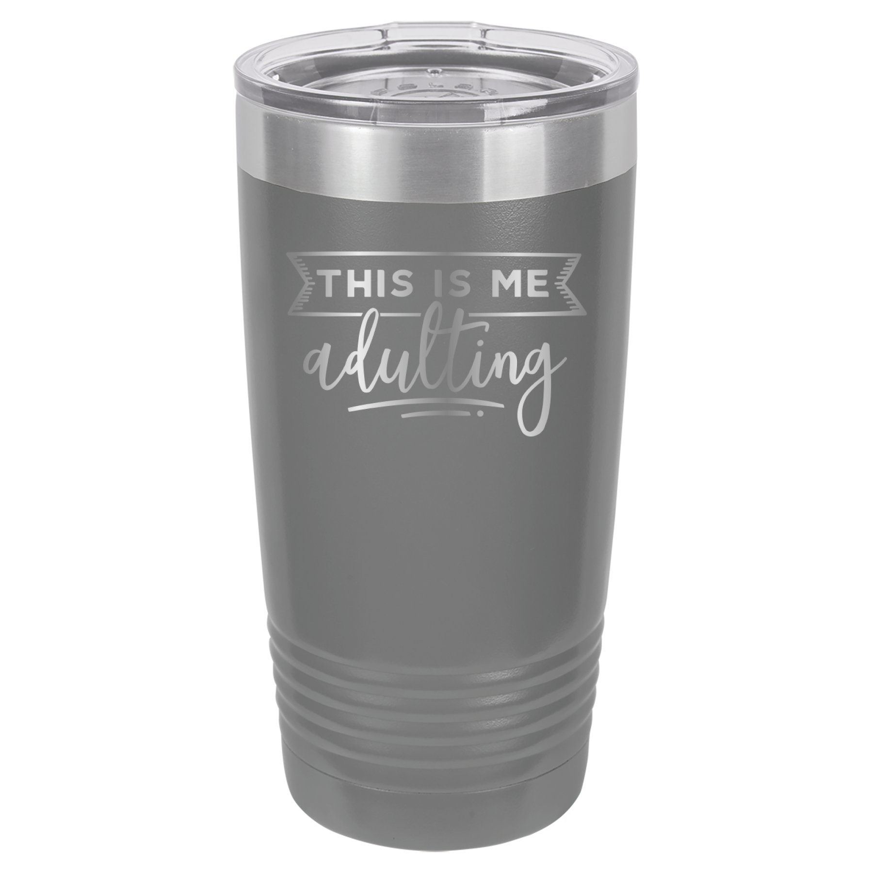 This Is Me Adulting - 20oz Polar Camel Tumbler - Gray image