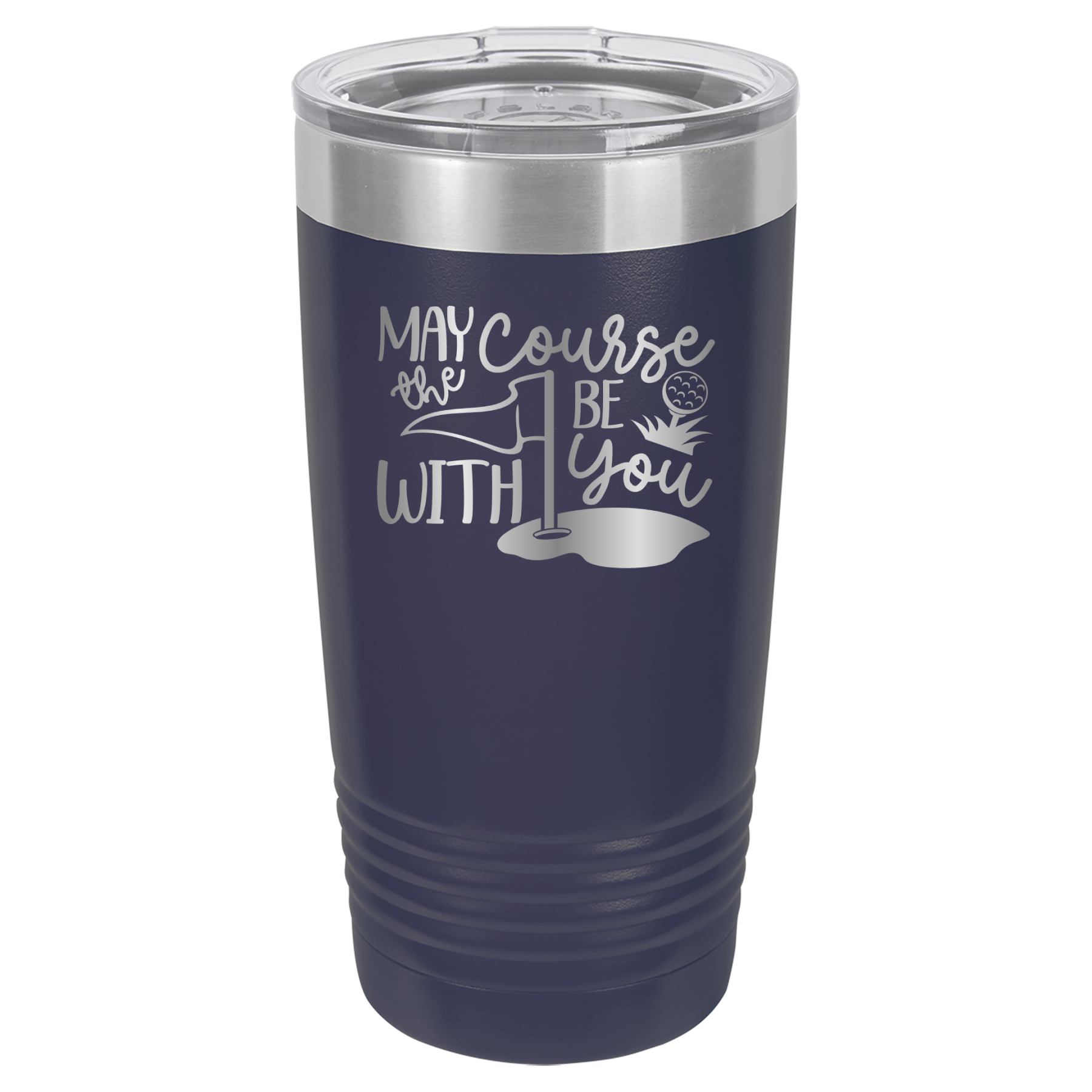 May The Course Be With You - Golf - 20oz Polar Camel Tumbler - Navy image