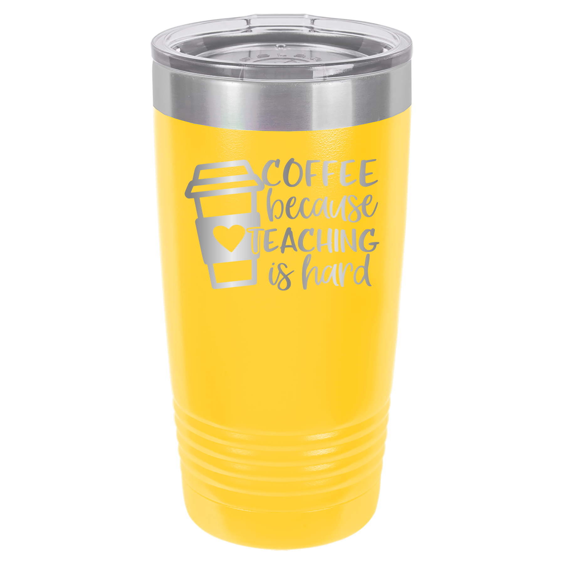 Coffee Because Teaching Is Hard - 20oz Polar Camel Tumbler image 3