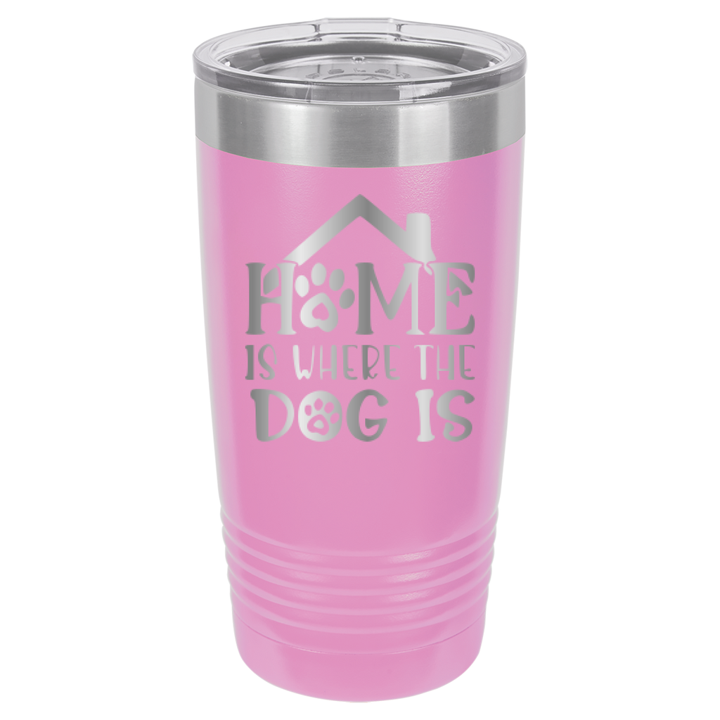 Home Is Where The Dog Is - 20oz Polar Camel Tumbler - Light Purple image