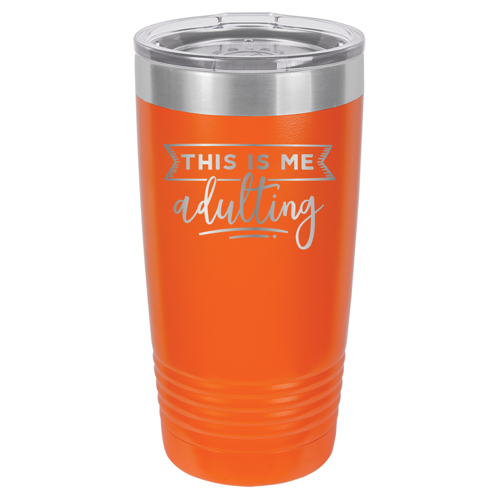 This Is Me Adulting - 20oz Polar Camel Tumbler - Orange image