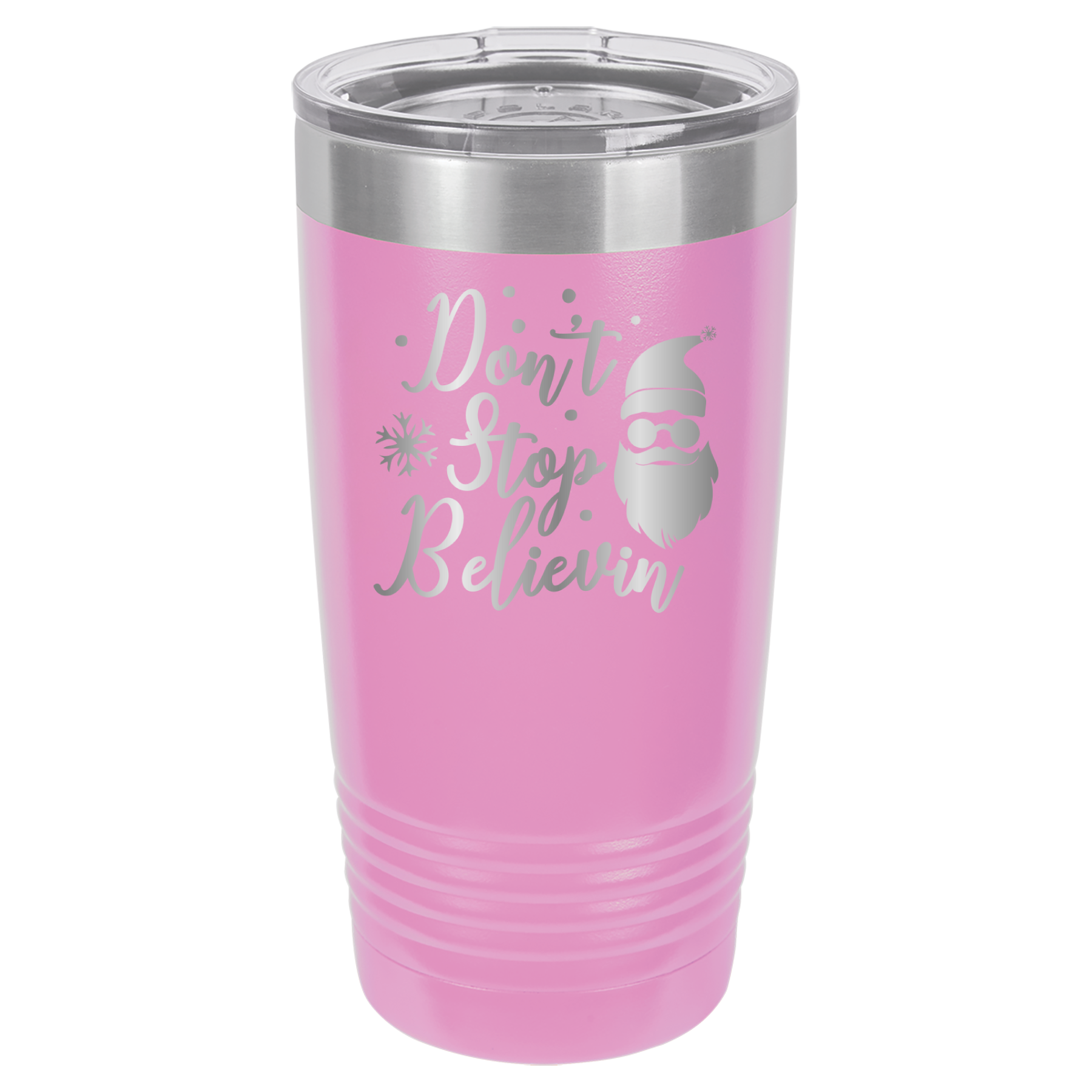 Don't Stop Believin - Santa Claus Christmas - 20oz Polar Camel Tumbler image 7