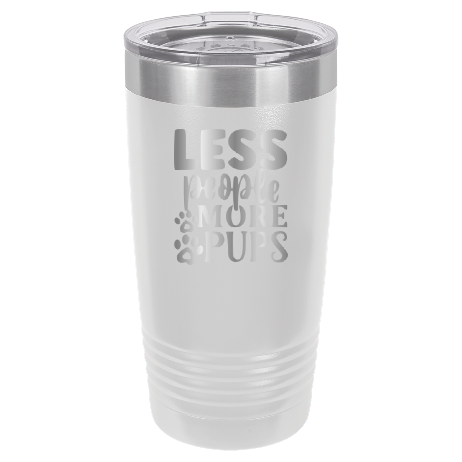 Less People More Pups - 20oz Polar Camel Tumbler image 3