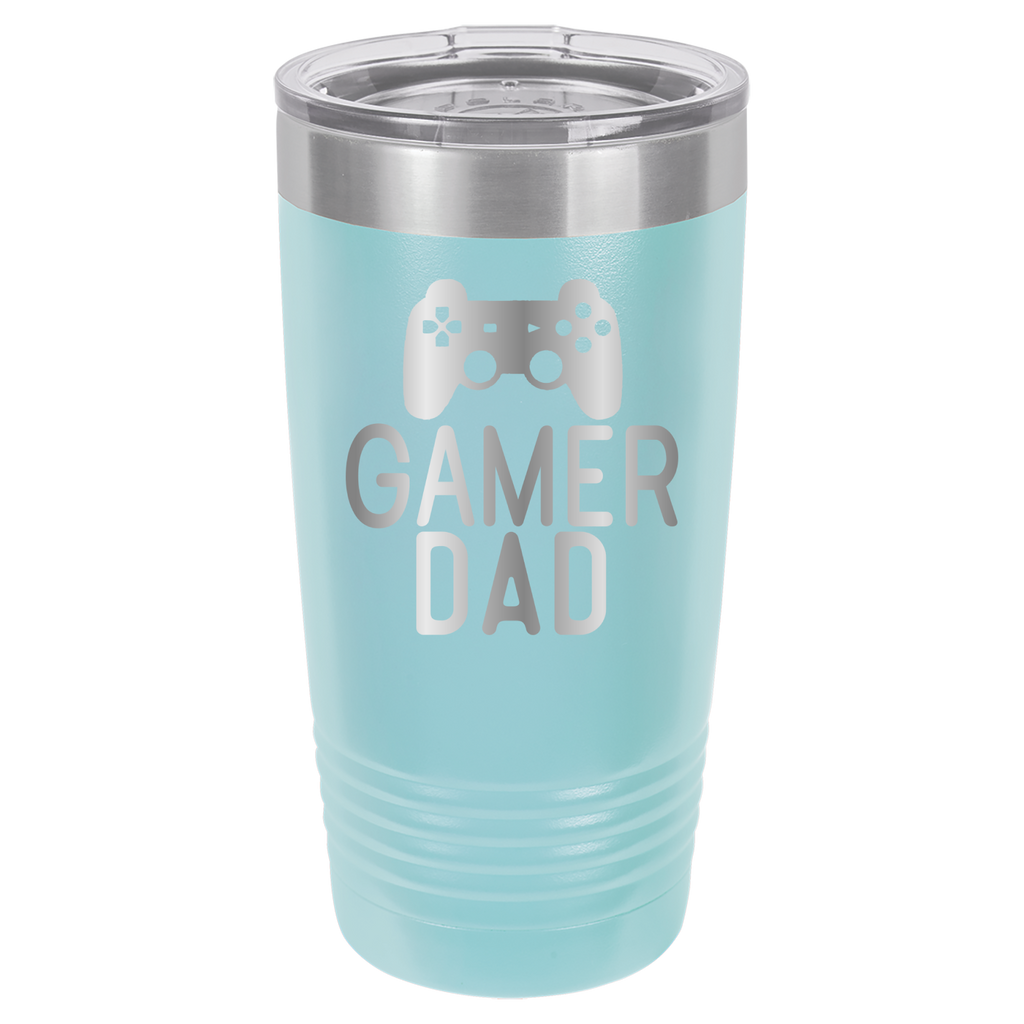 Gamer Dad - 20oz Polar Camel Tumbler - Light Blue image