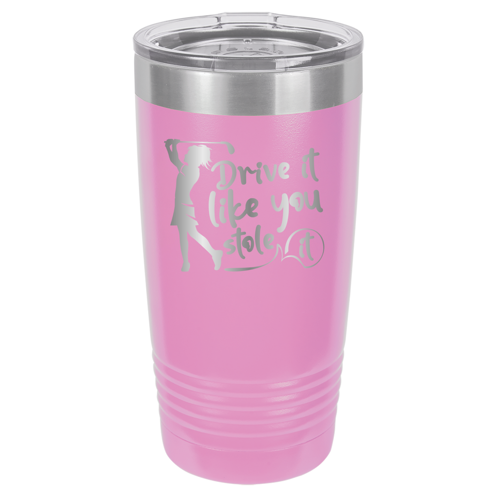 Drive It Like You Stole It (Female) - Golf - 20oz Polar Camel Tumbler - Light Purple image