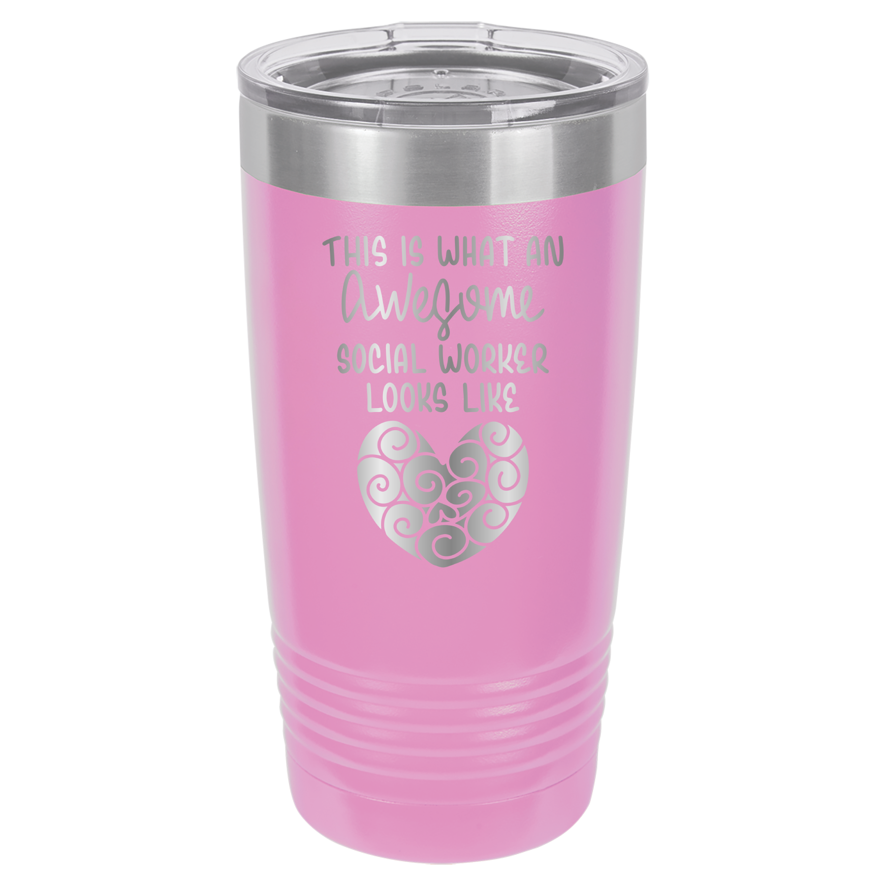 This Is What An Awesome Social Worker Looks Like - 20oz Polar Camel Tumbler - Light Purple image