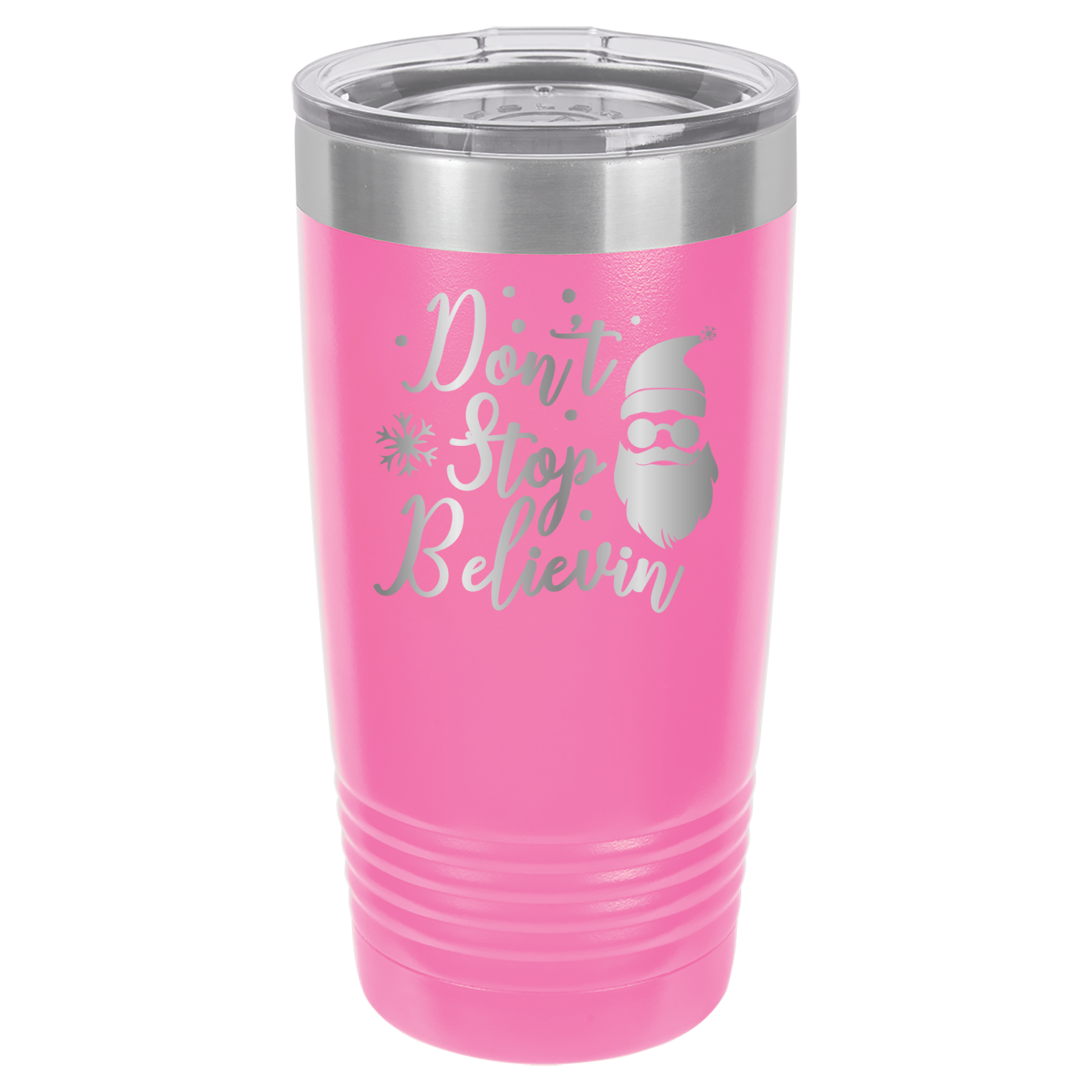 Don't Stop Believin - Santa Claus Christmas - 20oz Polar Camel Tumbler image 12
