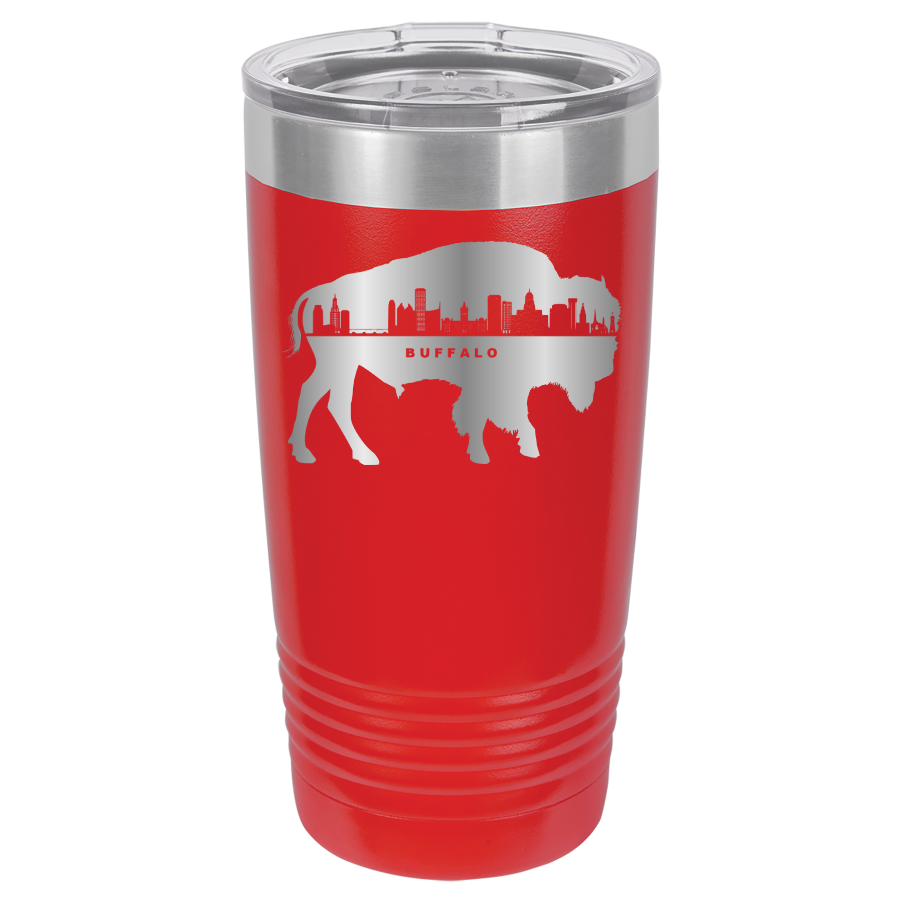 City of Buffalo NY Skyline 20oz Polar Camel Tumbler - Red image