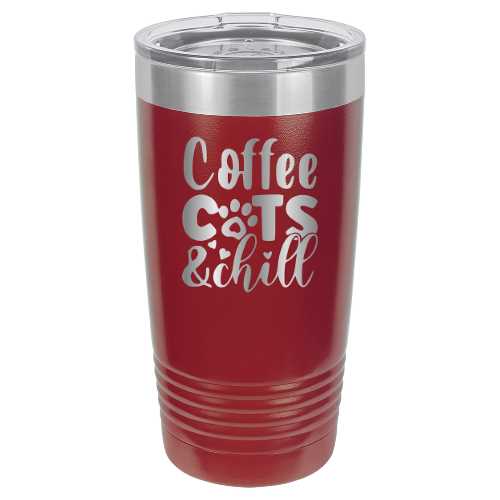 Coffee, Cats, And Chill - 20oz Polar Camel Tumbler image 8