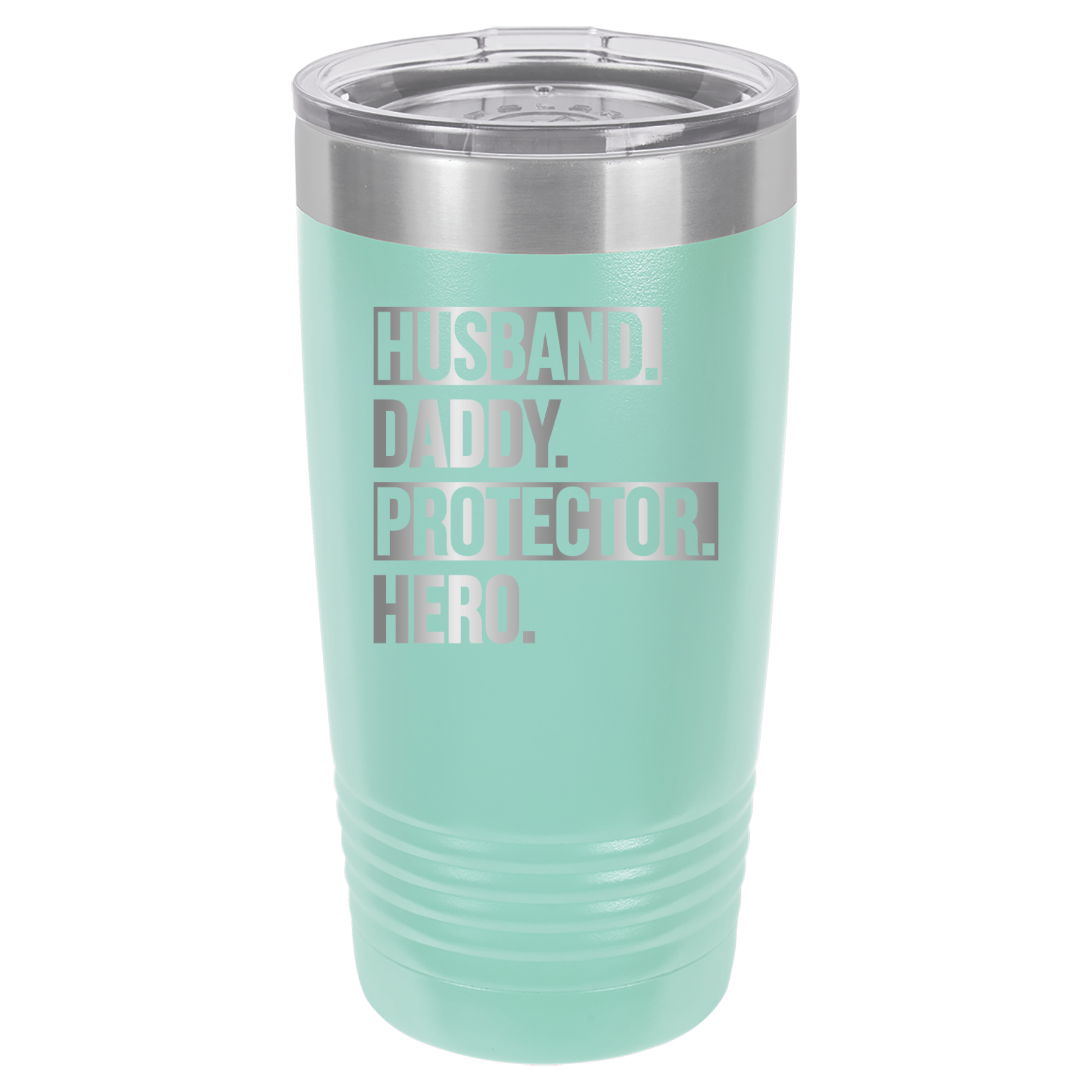 Father's Day "Husband. Daddy. Protector. Hero. 20oz Polar Camel Tumbler - Teal image