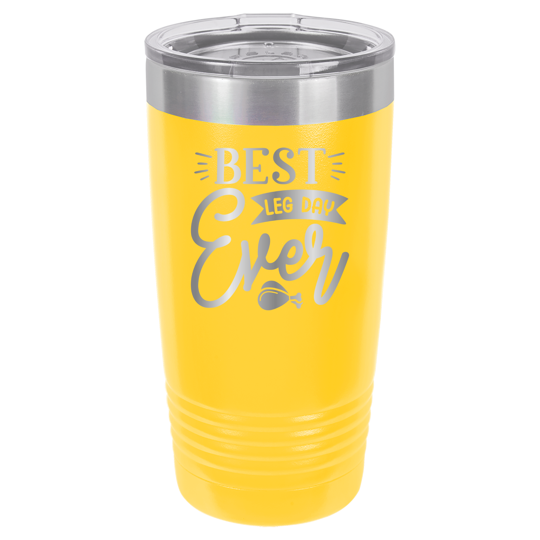 Best Leg Day Ever - 20oz Polar Camel Tumbler - Yellow image
