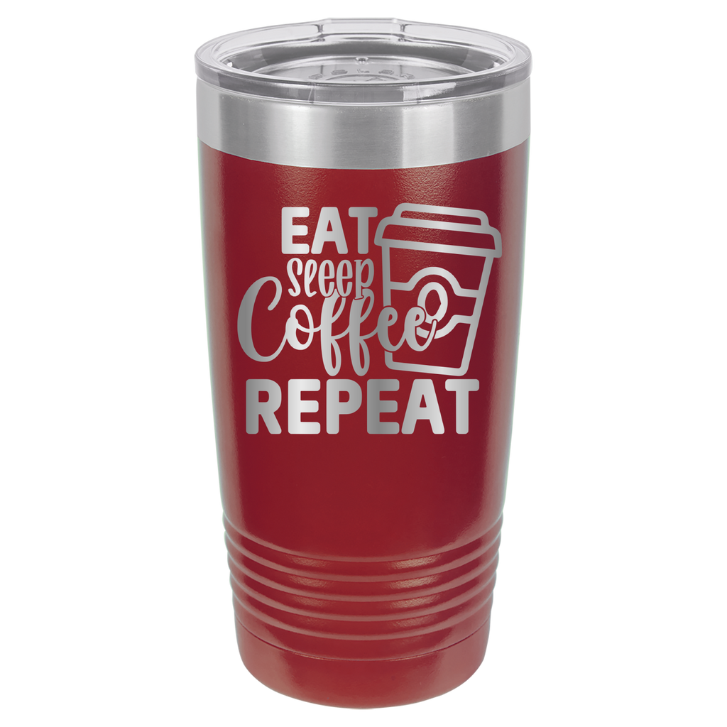 Eat, Sleep, Coffee, Repeat - 20oz Polar Camel Tumbler - For Coffee Lovers! image 10