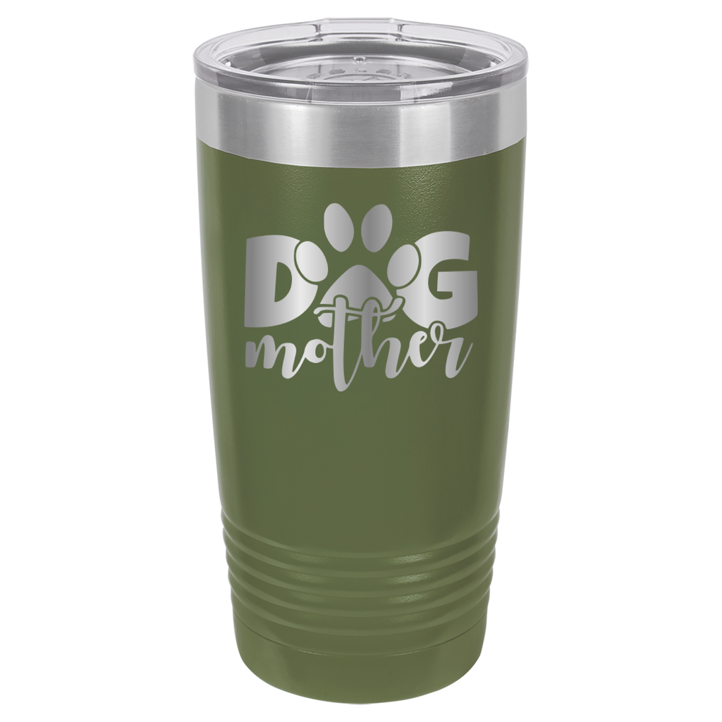 Dog Mother - 20oz Polar Camel Tumbler - Olive Green image
