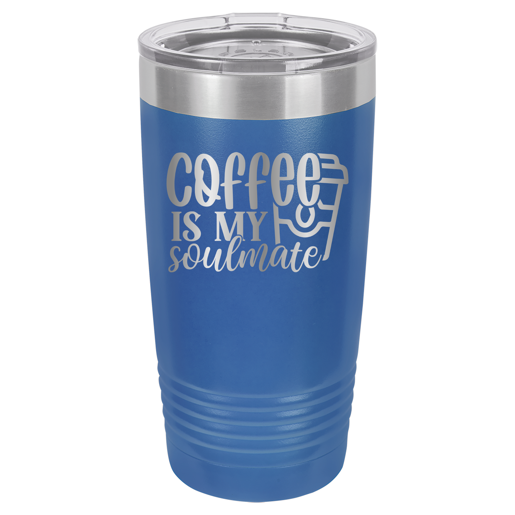 Coffee Is My Soulmate - 20oz Polar Camel Tumber - Royal Blue image