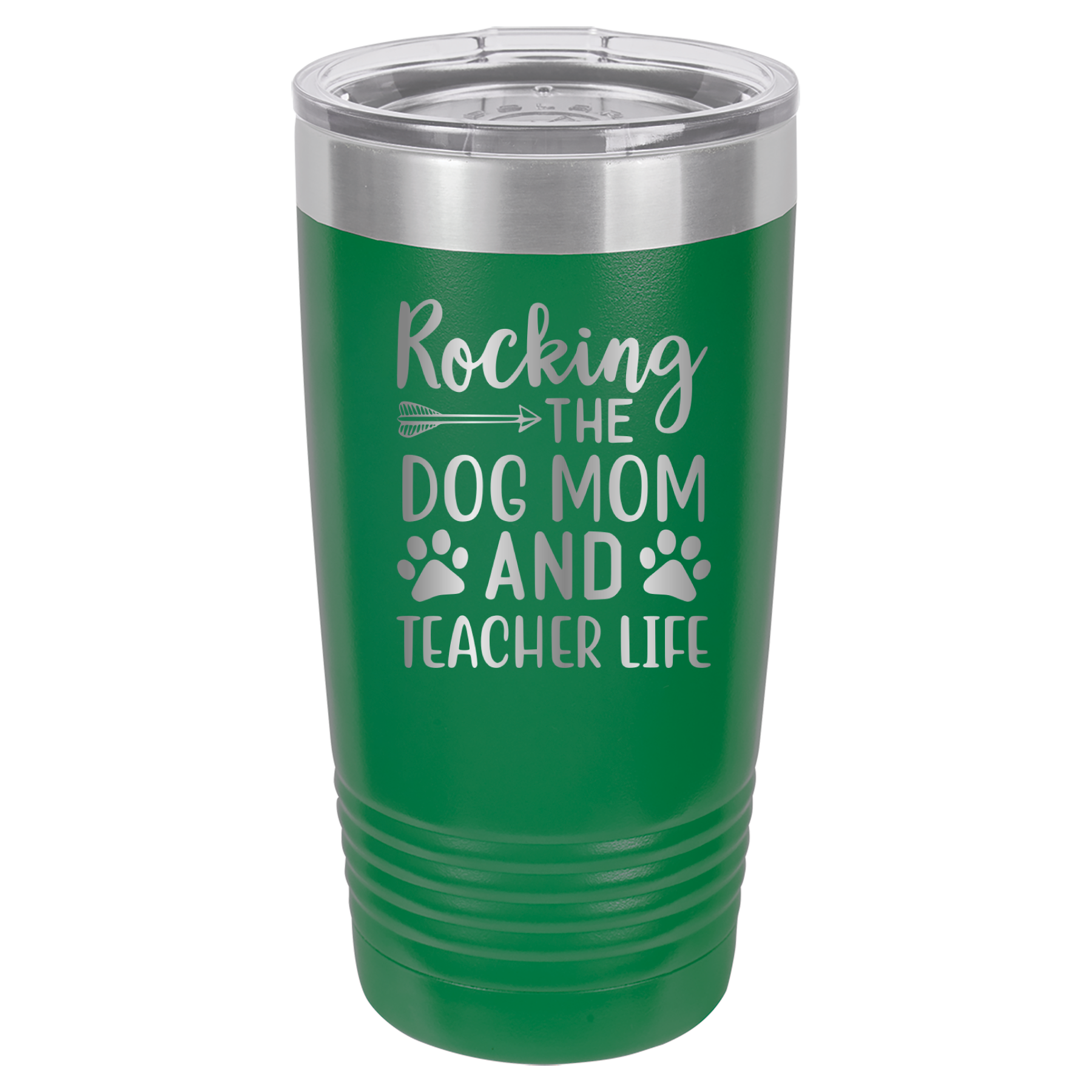 Rocking The Dog Mom And Teacher Life - 20oz Polar Camel Tumbler image 13