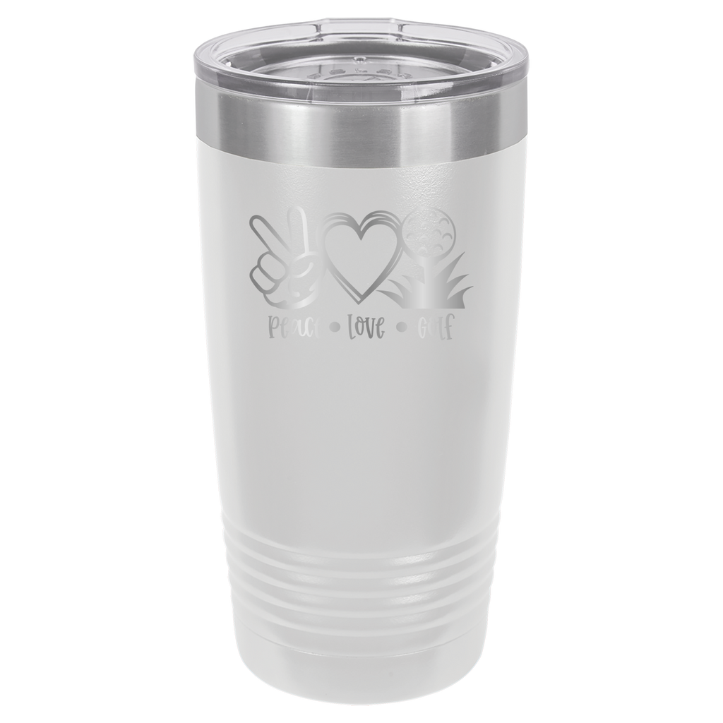 Peace, Love, Golf - 20oz Polar Camel Tumbler image 16