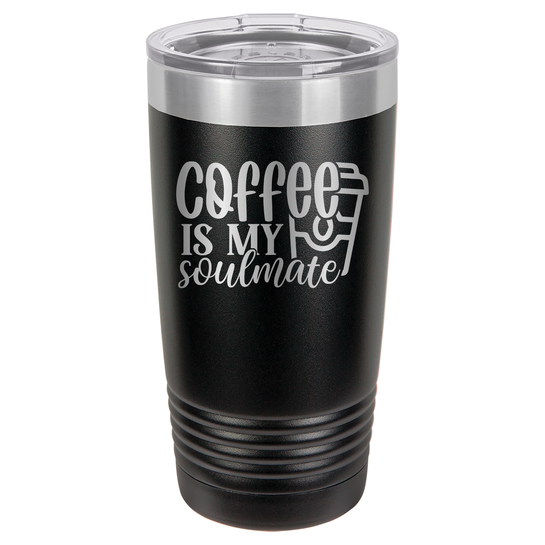 Coffee Is My Soulmate - 20oz Polar Camel Tumber - Black image