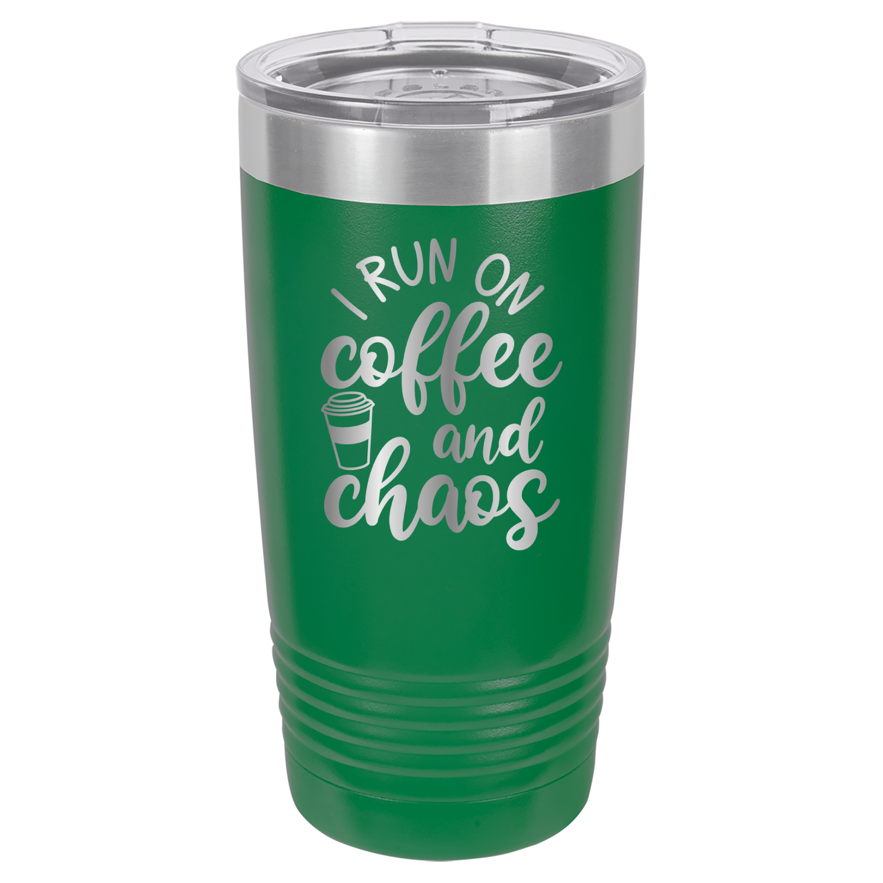 I Run on Coffee and Chaos - 20oz Polar Camel Tumbler image 5