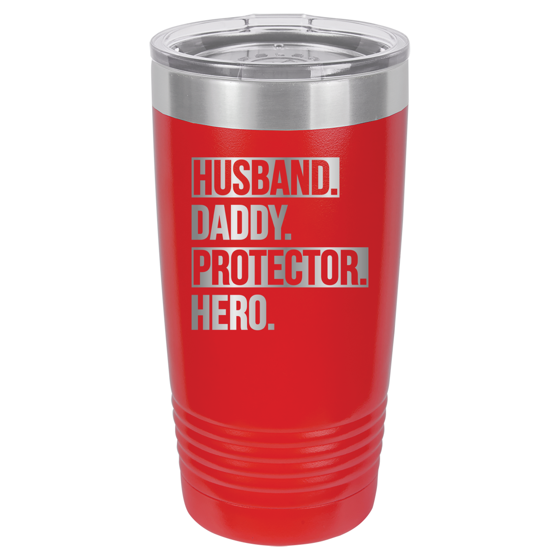 Father's Day "Husband. Daddy. Protector. Hero. 20oz Polar Camel Tumbler - Red image