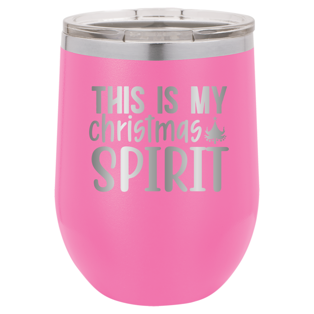 This Is My Christmas Spirit - 12oz Polar Camel Wine Tumbler image 12