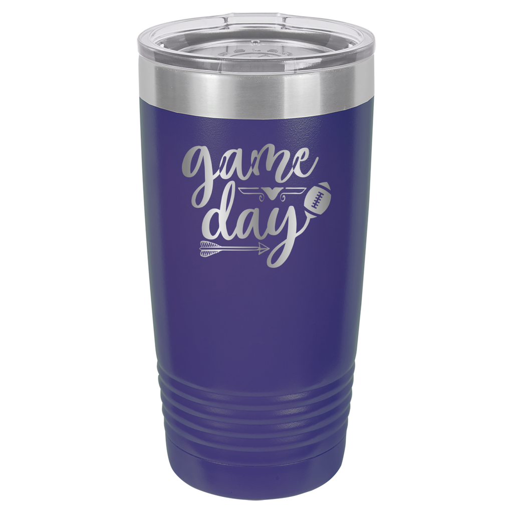 Game Day - Football - 20oz Polar Camel Tumbler - Purple image