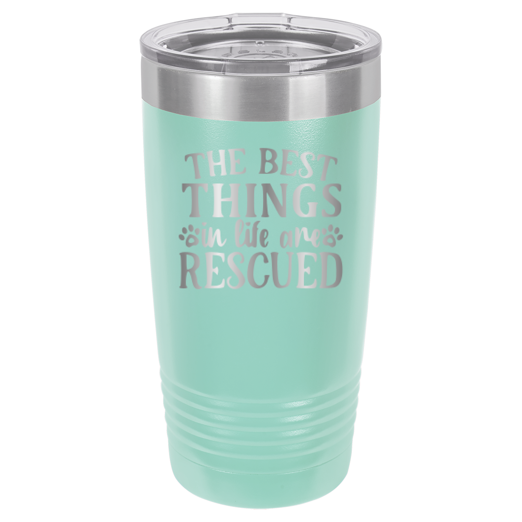 The Best Things In Life Are Rescued - 20oz Polar Camel Tumbler image 4