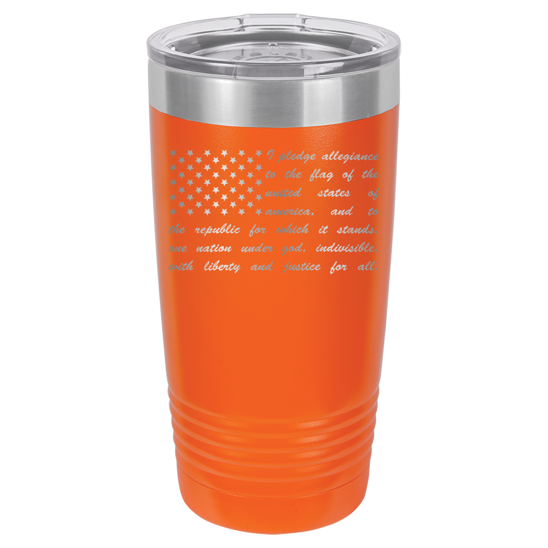 Pledge of Allegiance Flag - 20oz Polar Camel Tumbler - America - Orange image
