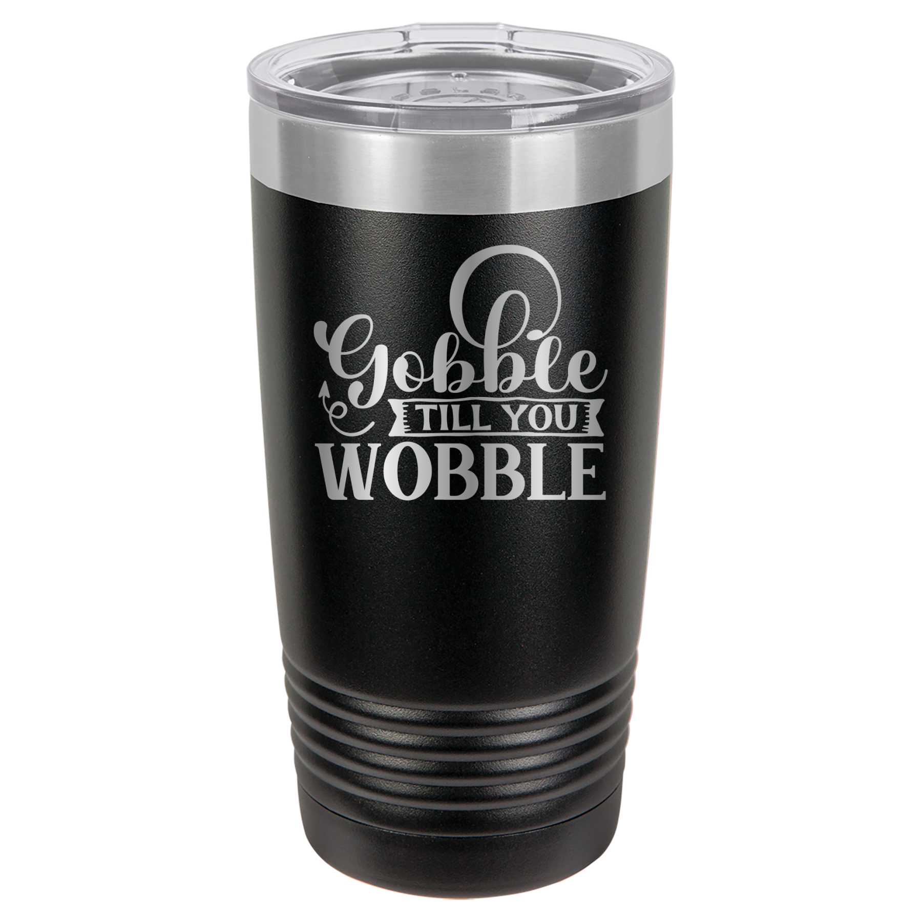 Gobble Til You Wobble - 20oz Polar Camel Tumbler - Black image