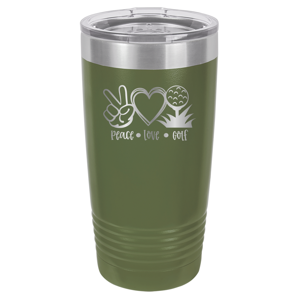 Peace, Love, Golf - 20oz Polar Camel Tumbler image 10