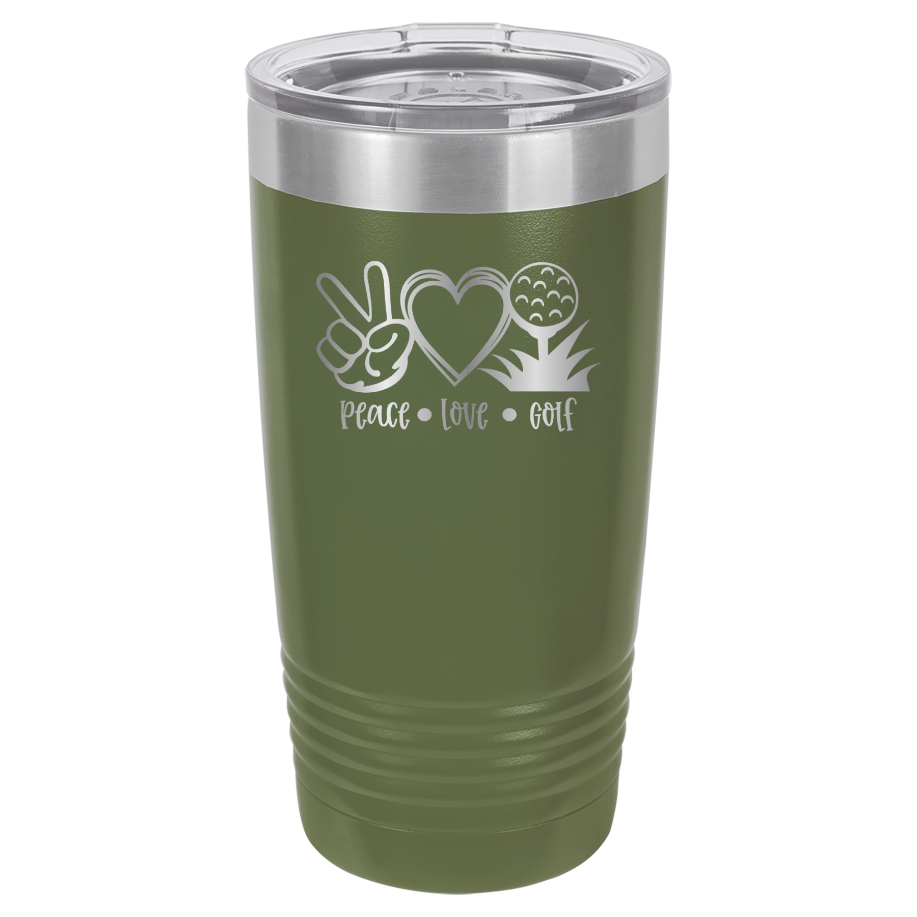 Peace, Love, Golf - 20oz Polar Camel Tumbler image 10