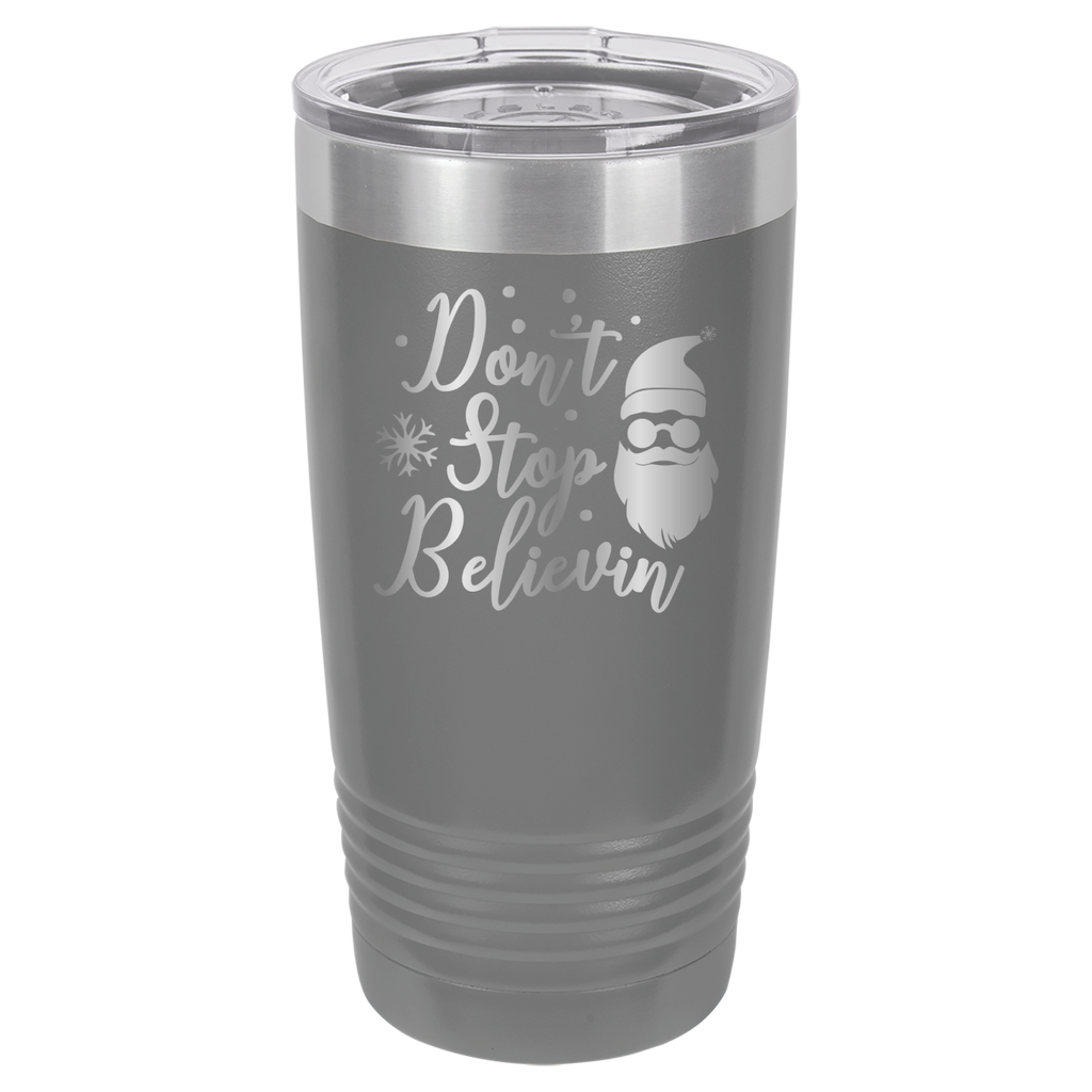 Don't Stop Believin - Santa Claus Christmas - 20oz Polar Camel Tumbler image 4